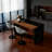 63-Inch Modern Kitchen Island with Marble-Look Surface, LED Lighting, and Grille Design for Versatile Use.-2053732261