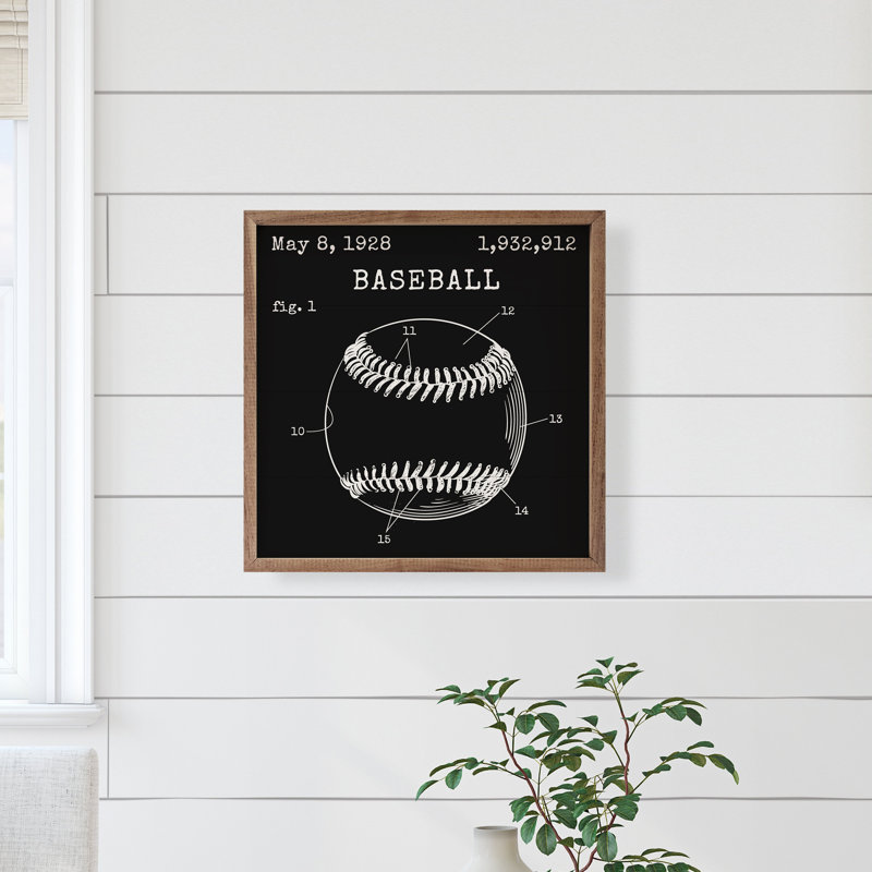 Baseball Patent, H 16 po x l 16 po