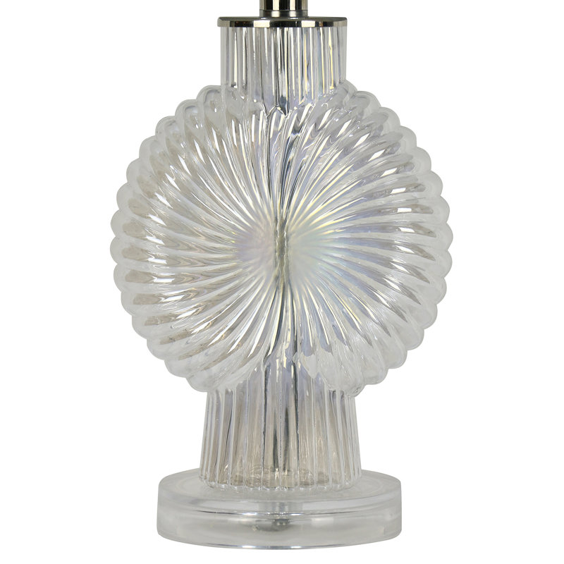 Lampe de table en cristal Kornilia, H 22 po x l 12 po x P 7 po