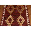 Tapis rouge / rose en laine noué à la main de conception unique 6 pi 11 po x 9 pi 9 po New Age