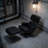 Mid Century Chaise Lounge Chair With Ottoman, Top Grain Leather, Modern Office Chair Classic Design, Heavy Duty Base Support For Living Room Study Lounge Office-143815028