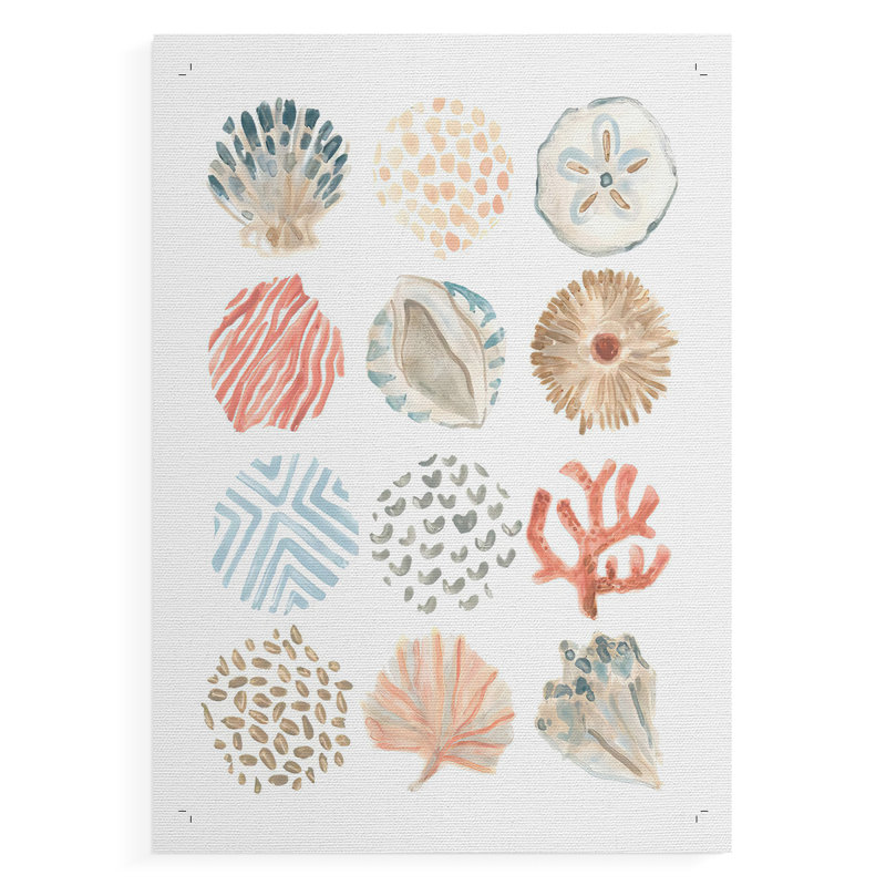 Motif océanique I - impression sur toile seulement - non encadrée, H 18 po x l 12 po