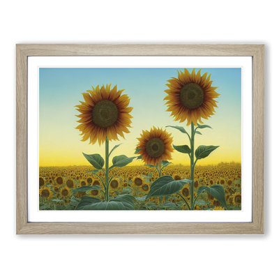 XH1022-9215X Tremendous Sunflower Field - Single Picture Frame Painting