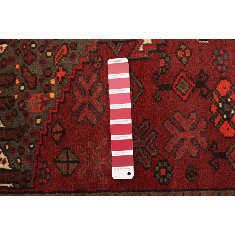 Tapis rouge foncé Gurpreet 3 pi 3 po x 5 pi 2 po