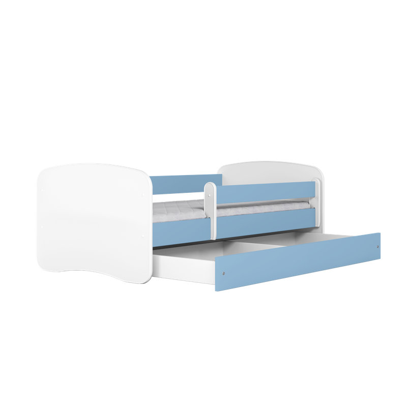 Cicero Drawer Convertible Bed and Mattress, Toddler (70 x 140cm), Blue