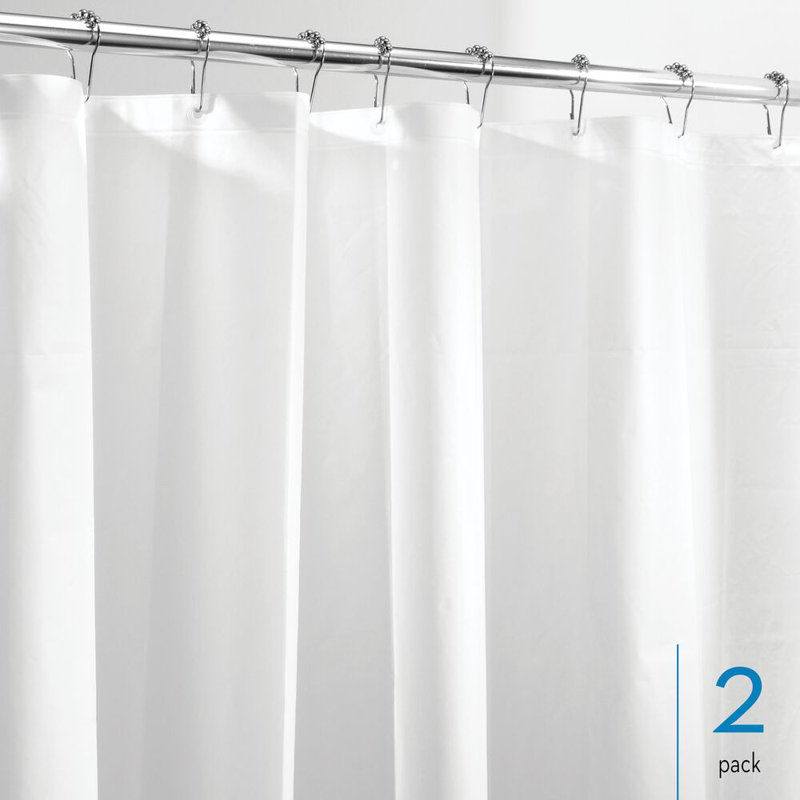 Ensemble de 2 rideaux de douche iDesign PEVA, Brun sable, H 72 po x l 72 po