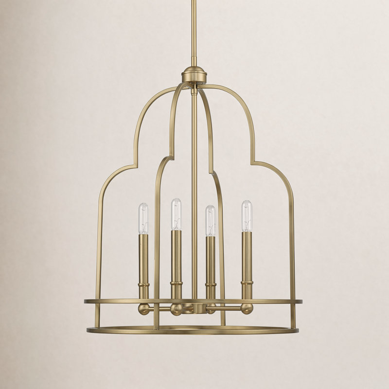 Cathleen 4-Light Geometric Pendant, Gold