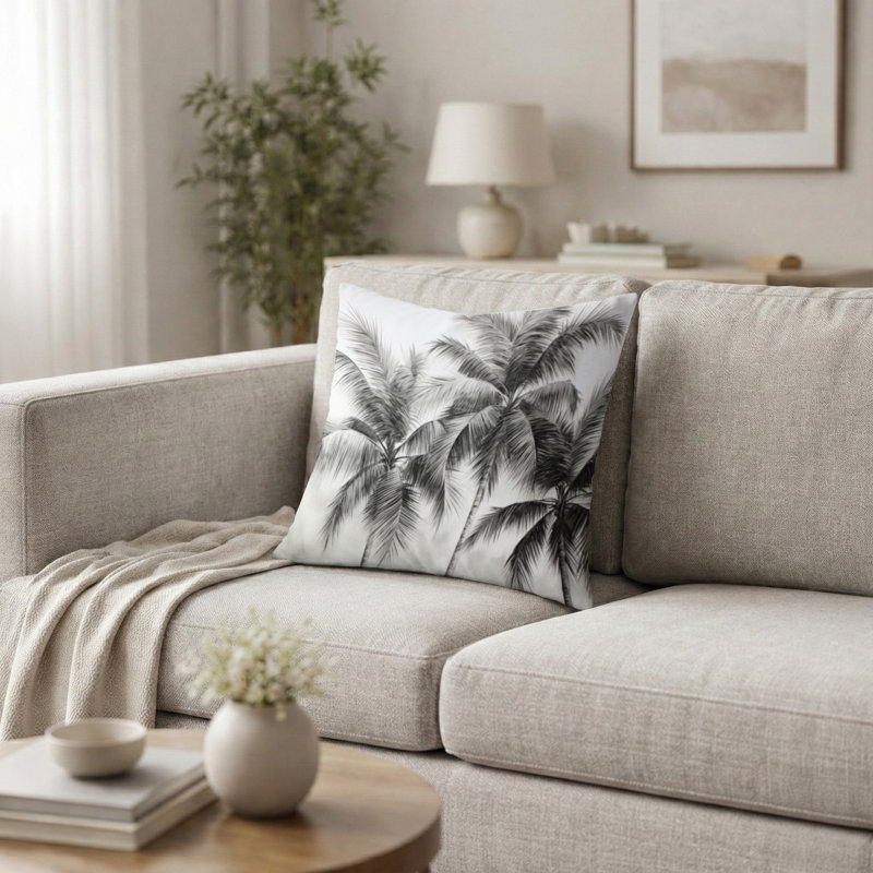 Coussin Palms & Palm Trees, H 16 po x l 16 po