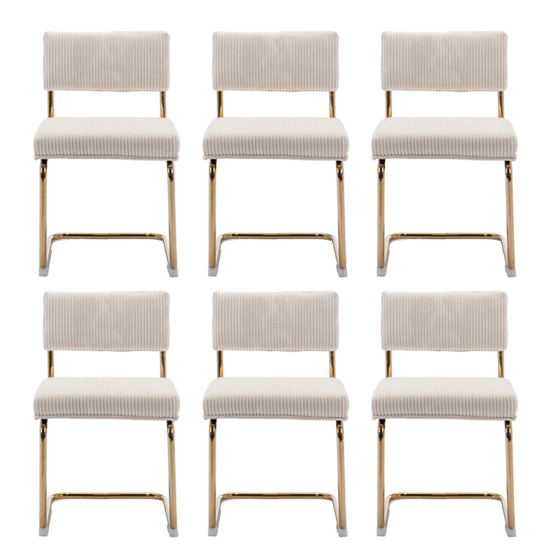 Chaise rembourrée Meikel, Beige