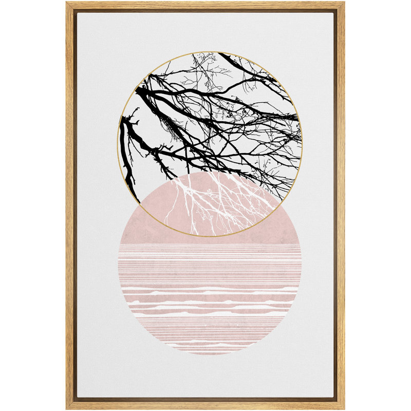 Cadre flottant, impression sur toile, H 24 po x l 16 po x P 1,5 po, Encadrement brun