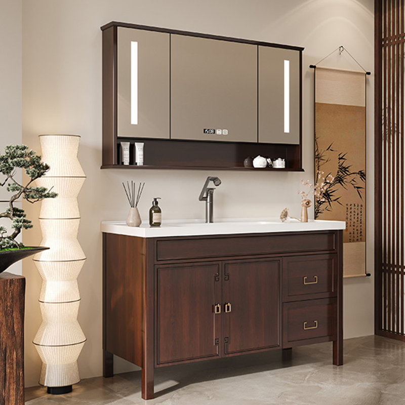 Armoire de salle de bain style rétro minimaliste