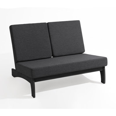 Polett 43.9'' Wide Outdoor Loveseat with Cushions