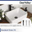 DeerValley 405mm L x 305mm W White Ceramic Rectangular Sink