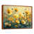 Toile avec cadre flottant brun