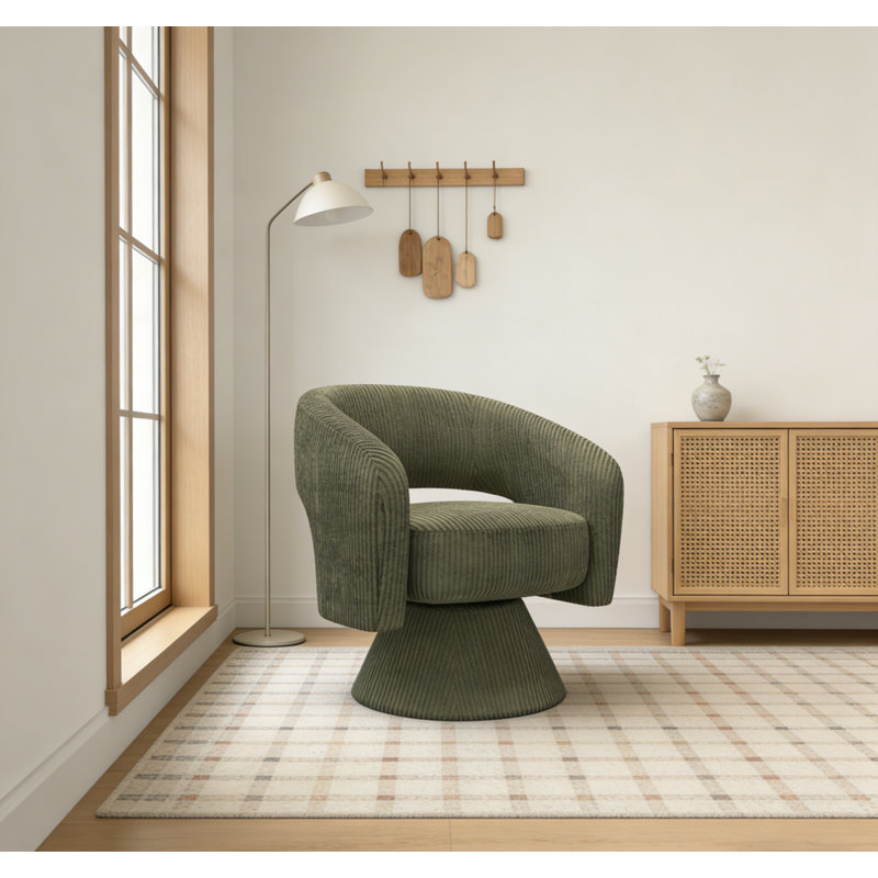 Fauteuil demi-tonneau, fauteuil d'appoint pivotant