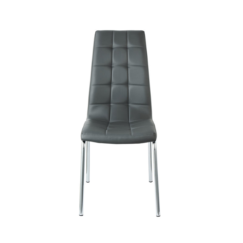 Tufted Upholstered Side Chair, Grey