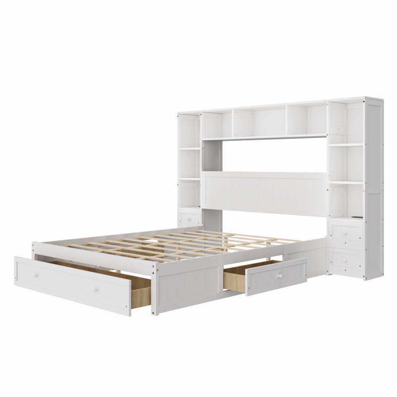 Lit plateforme Pine Wood, Grand lit