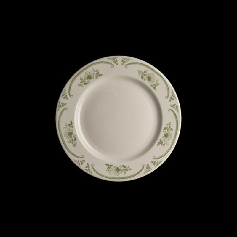 AMERICAN ROSE plaque bord roulé, Blanc/vert