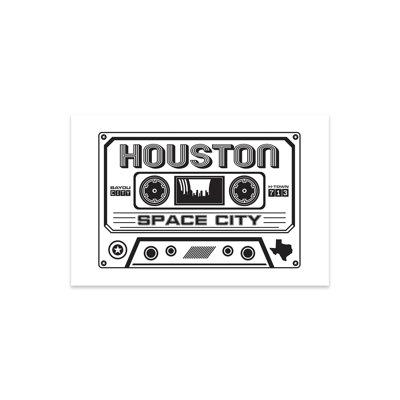 Impression sur cassette Houston sur verre acrylique