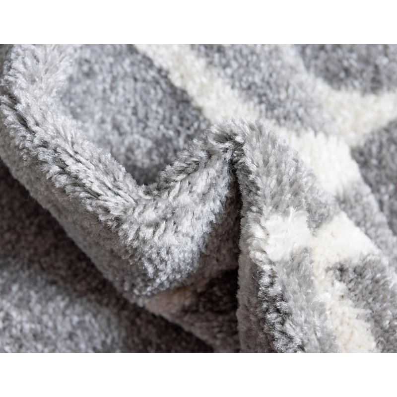 Tapis gris clair Lllan, Ovale 7 pi 10 po x 10 pi