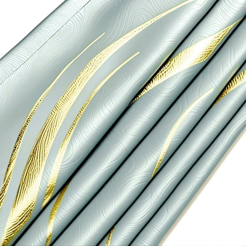 Blackout Curtain Pair, Light Green/Gold
