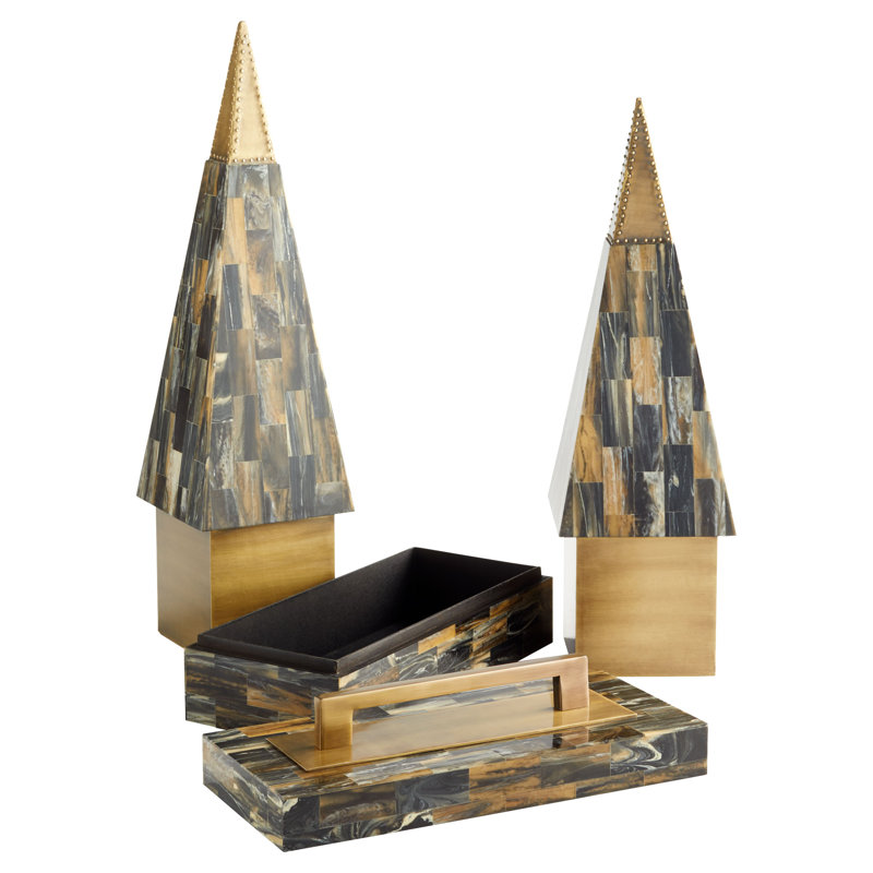 Cairo Spire Sculpture, 20" H x 6" W x 6" D