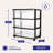Homz Tall Solid Plastic 3 Drawer Storage Cart with Wheels