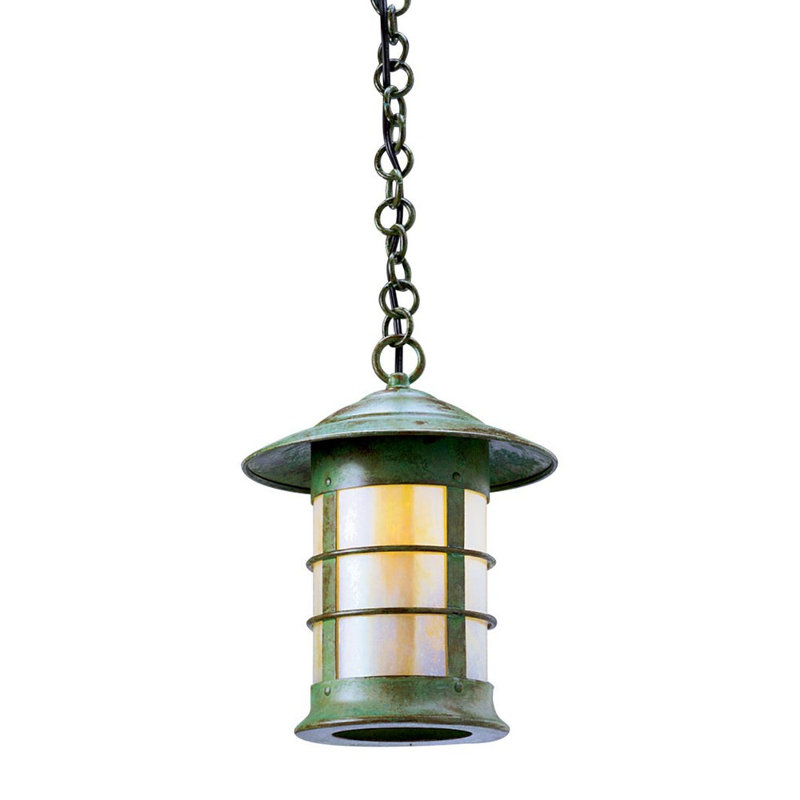Newport 1 - Light LED Outdoor Hanging Lantern, Satin Black, 12" H x 9.25" W, Rain Mist