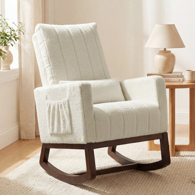 Polyester, Flannel, Foam Rocking Chair