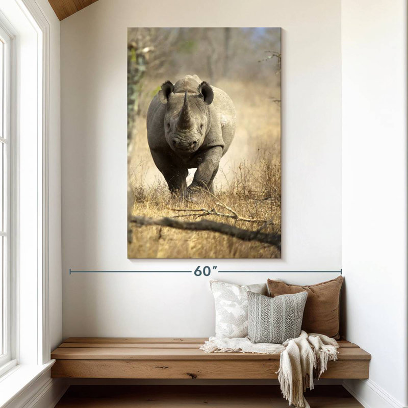 Brampt Black Rhino, 51" H x 34" W