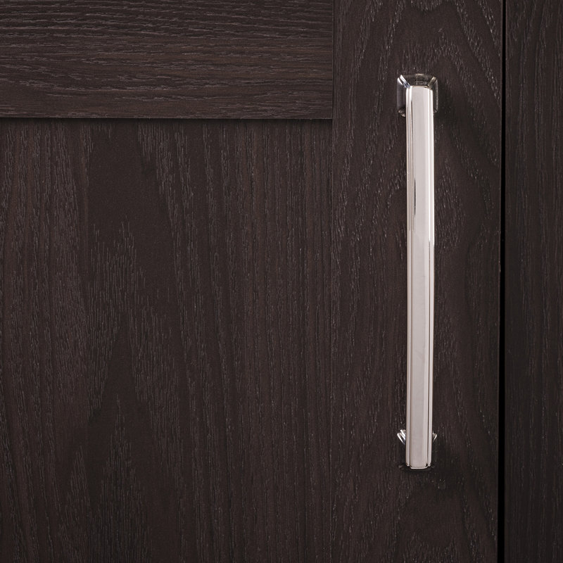 Bridges Collection Handle Pull - 6-5/16" Centre to Centre Cabinet Pull Chrome - Transitional, Deco Hardware for Drawers & Cabinets
