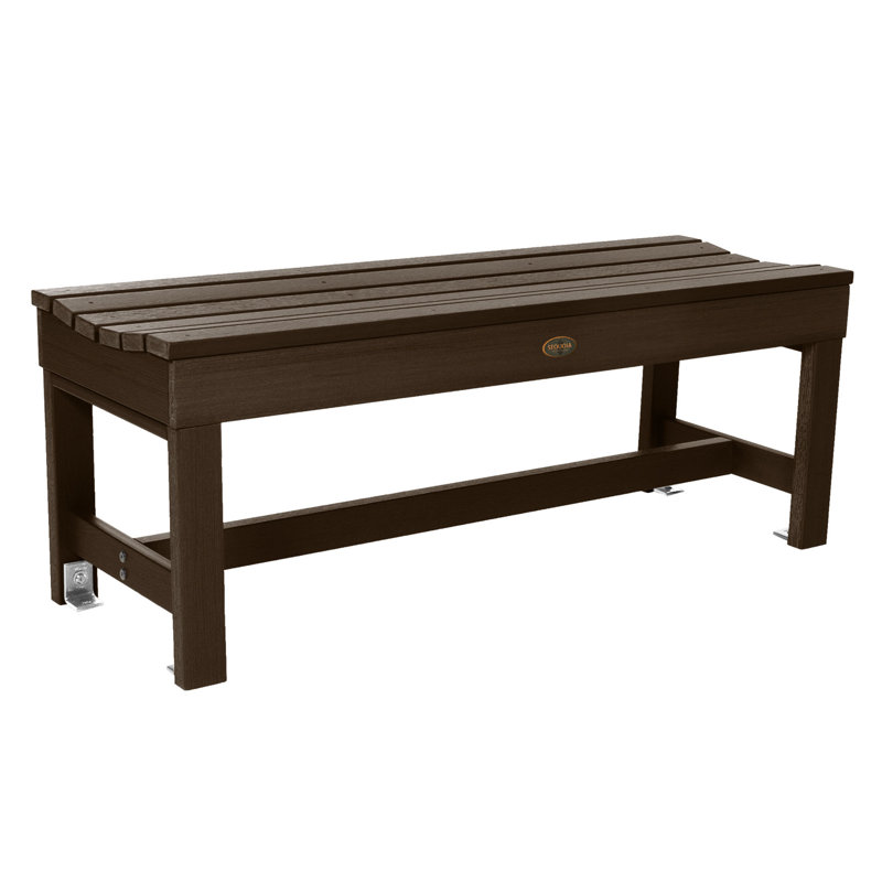 Banc de pique-nique en plastique Antonia, Gland de chêne vieilli