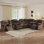 6 - Seater Corner Sectional Sofa With Functional Console & Manual Reclining Chair