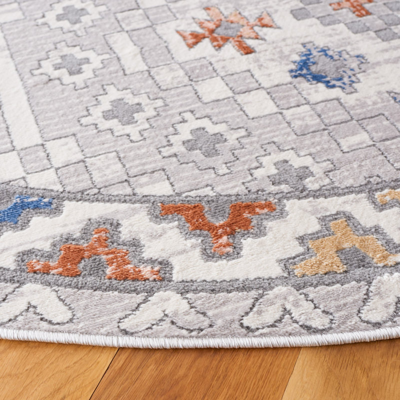 Avdija Eternal Performance Geometric Rug, Round 6'7"