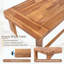 Ensemble de bar d'extérieur en bois d'acacia 3 pièces avec table et deux tabourets