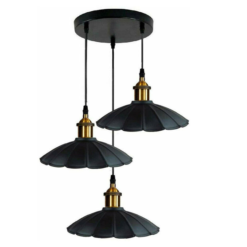 Berea 3 - Light Cluster Pendant, Black, Black