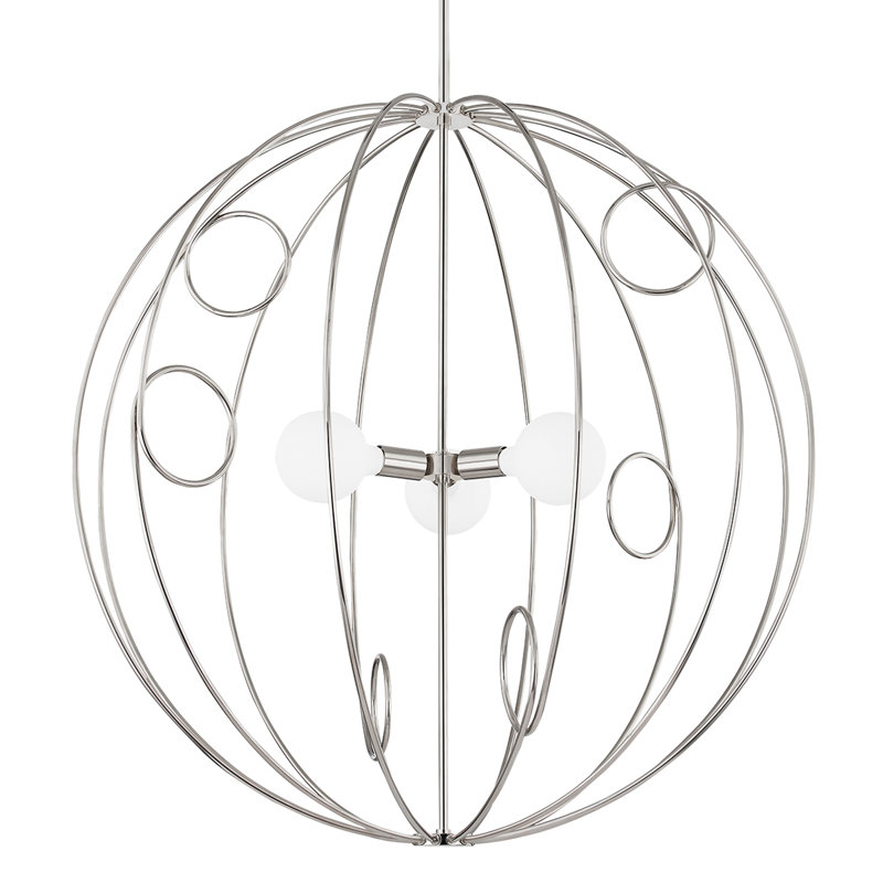 Alanis 3 - Light Unique/Statement Pendant, Polished Nickel