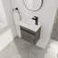 Meuble-lavabo mural 18 po avec lavabo en résine et porte d'armoire à fermeture en douceur-4669598