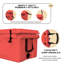 Refroidisseur de camping portatif rouge pour la pêche en plein air 65QT