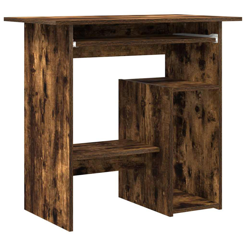 Desk Engineered Wood, Computer Desk, Smoked Oak