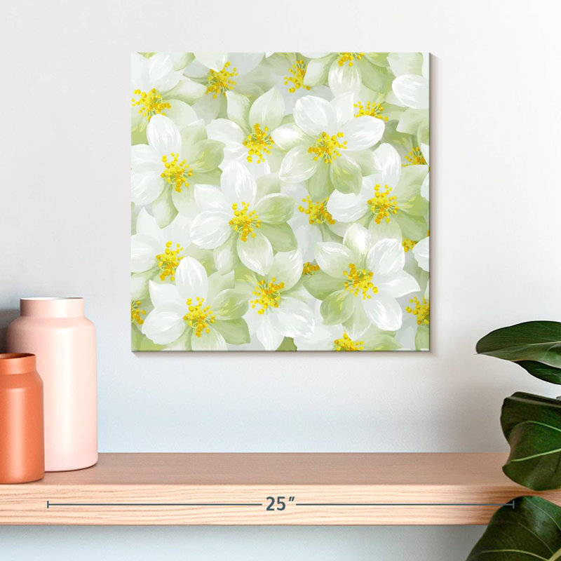 Harnek White Jasmine Flowers, 16" H x 16" W