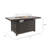 52" L x 32" W Handwoven Rattan Outdoor Propane Gas Fire Pit Table with Lid