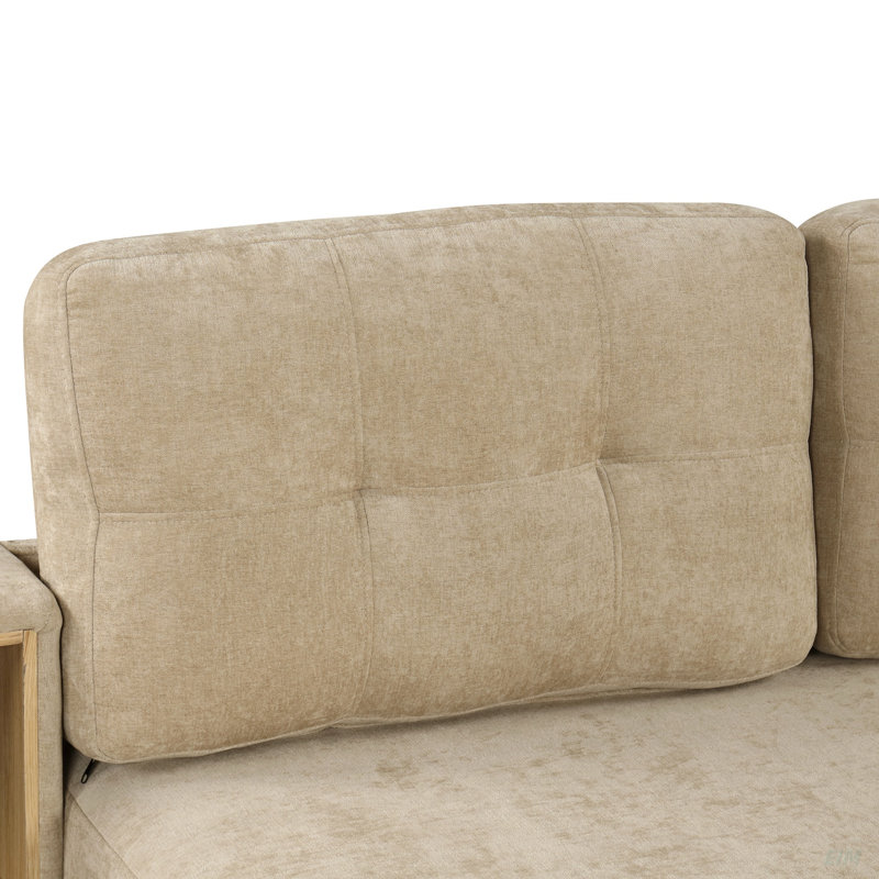 121.2" Versatile Sofa Bed Modular Sofa  Free-Combined Sofa With Two Storage Racks, Brown Chenille