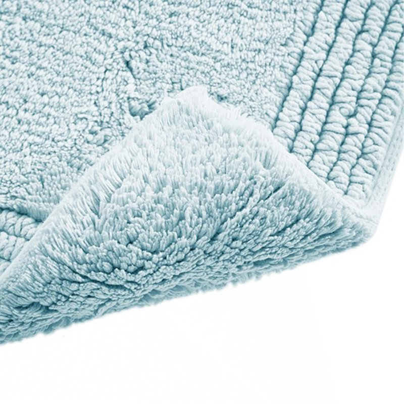 Tapis de bain réversible 100% coton touffeté 3000 g / m² bleu, Tapis de couloir 2 pi x 6 pi