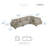 Brinsley 135" Modern & Contemporary Corduroy 4-Piece Modular Sectional Sofa with Versatile Adjustable Arm and Back Rest, Elevated Fabric Channels & Foam over Pocket Coils Comfort-254629554