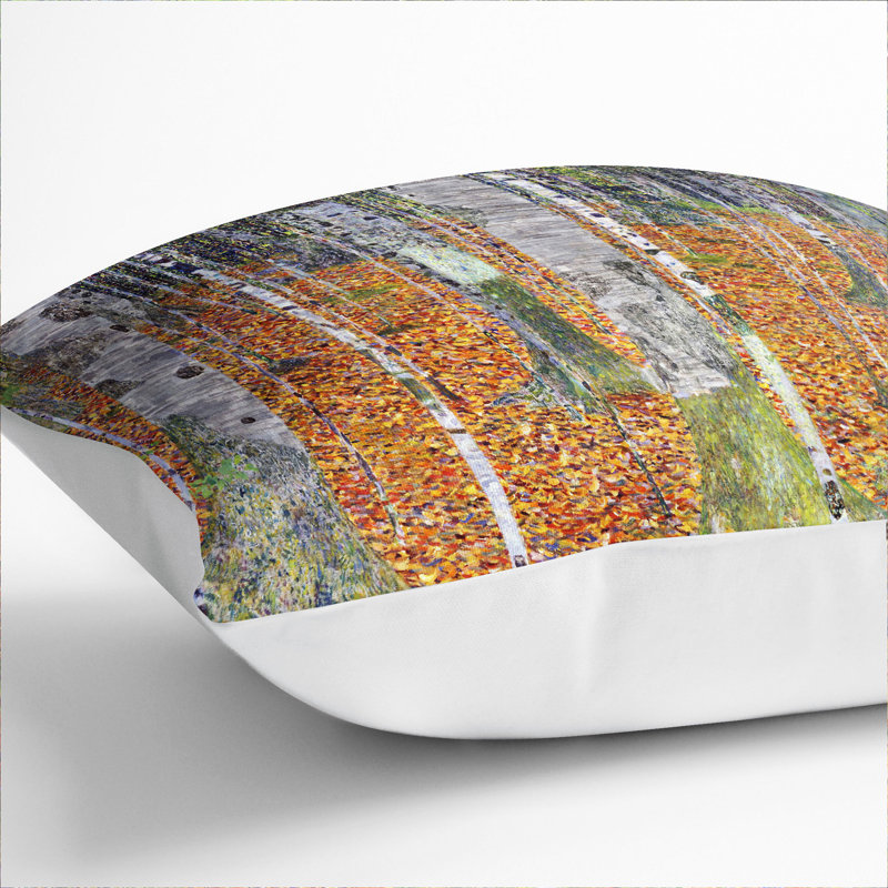 Birch Forest Scatter Cushion, 40cm H x 40cm W x 15cm D, White