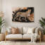 Art mural noir en métal Big Cats-382791696