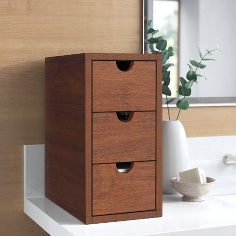 Allimae Bathroom Cabinet, Walnut