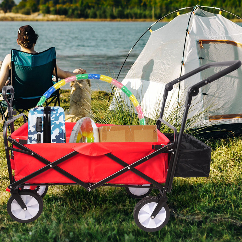 YY HOME Folding Garden Carts with Adjustable Handle | Wayfair