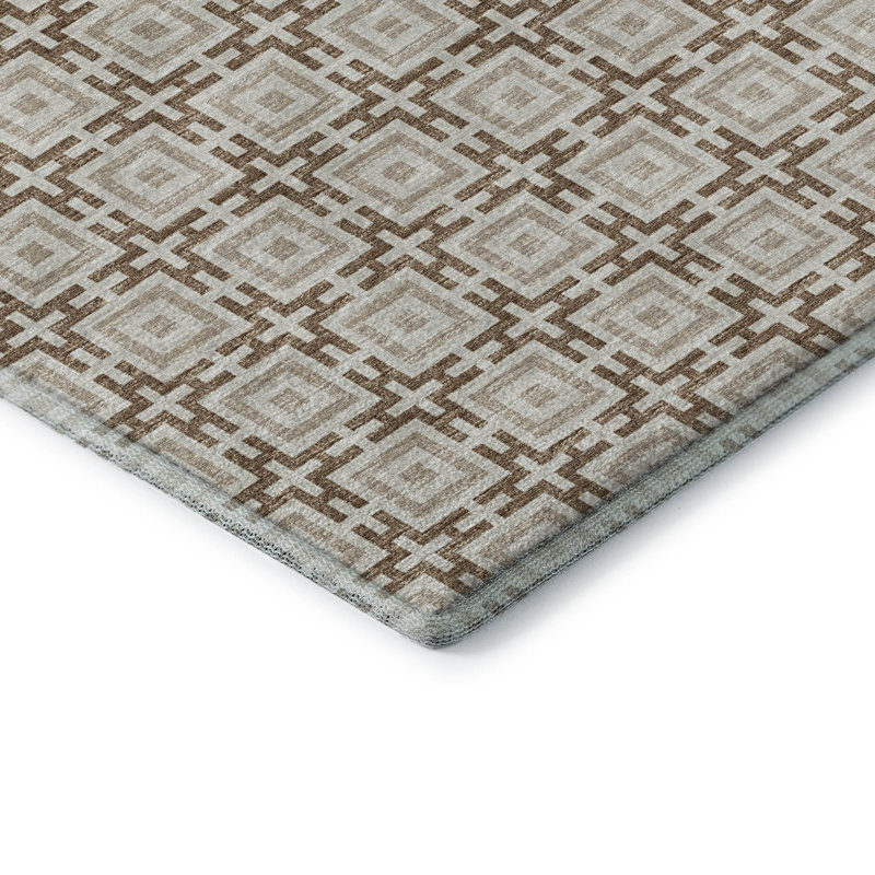 Premium Machine Washable Markhi AMF139 Taupe Rug, Rectangle 10' x 14'